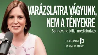 VARÁZSLATRA VÁGYUNK, NEM A TÉNYEKRE: Sonnevend Júlia, médiakutató / FP. 52. adás