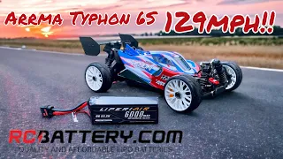 Arrma TLR Typhon 6S Speed Run -129MPH!- LiperiAir Lipo - TeamRK - Ramjam Racing -