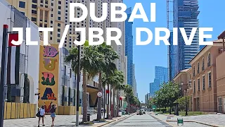 Dubai JLT (Jumeirah Lake Towers) | JBR (Jumeirah Beach Residence) | Driving Tour | 4K 60fps | 2023