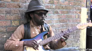 London Street Music. Bebop Musician Performing in Brick Lane