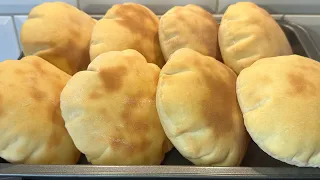 Puffy Pita Bread. Лаваш. Balon Gibi Kabaran Pita Ekmeği