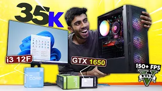 35,000/- Rs Intel 12th Gen Gaming PC Build🔥 With GTX 1650!🪛 Live Gaming Test i3 12th/ Antec
