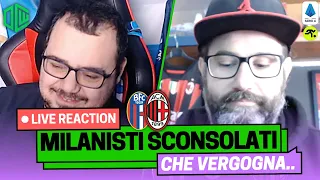 BOLOGNA MILAN 1-1 LIVE REACTION | "DOPO 30 SECONDI... ADDIO CHAMPIONS" | TIFOSIAMO