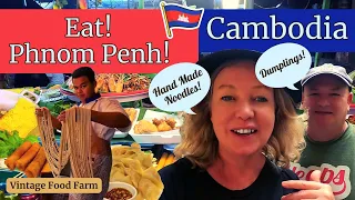 CAMBODIA!!! 🍜🥟 Best Handmade Noodles & Dumplings!!! Phnom Penh😋