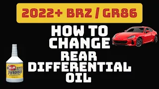 2022+ BRZ / GR86  How to Change Rear Differential Oil | Quick & Simple How To