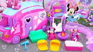 1H Satisfying with Unboxing Disney Minnie Mouse Toys Collection, Camper Van, Marvelous Market | ASMR