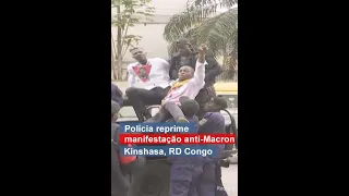 Polícia de Kinshasa reprime manifestação anti-Macron #shorts