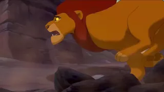 Король Муфаса спасает сына Симбу, а сам погибает (Король Лев/The Lion King)1994