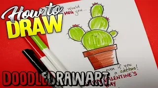 How to Draw a Cactus Valentine Card