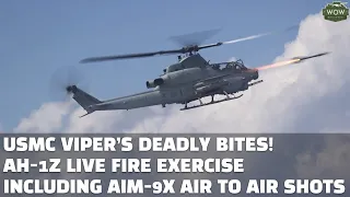 USMC AH-1Z Viper AIM-9X Air to Air Live Fire.