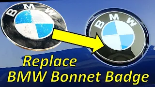 Replace BMW Bonnet Badge // How to Remove BMW Bonnet Badge