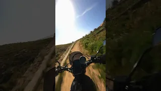 Ducati Scrambler playing with Honda Crf250's