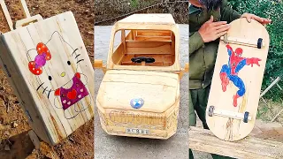 Wood Carving 2021 | Innovation Comes From Bamboo And Wood! Guy With Great Ideas - Woodworking Art #5