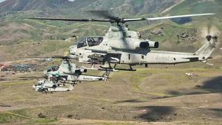 AH-1Z Vipers & UH-1Y Venoms Helicopters Formation Flight | US Marine Corps Video