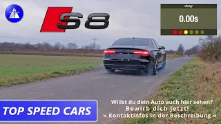 Audi S8 Plus 597 HP TOP SPEED DRIVE ON GERMAN AUTOBAHN *Dragy acceleration 0-100/100-200 km/h