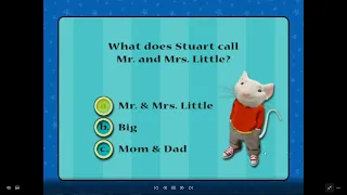 Stuart Little UK DVD (2000) Stuart's Central Park Adventure Game