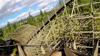 Timberhawk: Ride of Prey front seat on-ride HD POV @60fps Wild Waves Enchanted Village