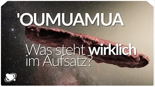 Oumuamua - Was steht wirklich im Aufsatz? (2018)