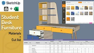 SketchUp - Modelando un escritorio | plugin OpenCutList | Parte 2