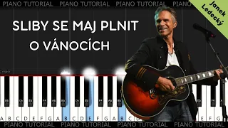 Sliby se maj plnit o Vánocích - Janek Ledecký (piano tutorial / jak hrát)