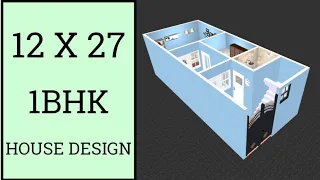 12x27 House Plan ll 325 Sqft House Design ll 12 By 27 Ghar Ka Naksha