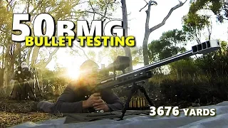 50bmg bullet testing at 3600 yards