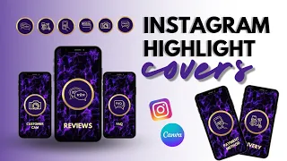 How to create Instagram Highlight covers in canva | Instagram highlight covers