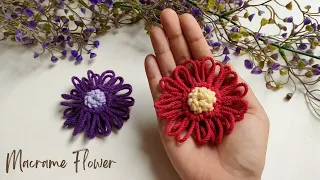 Easy Macrame Flower Tutorial || Tutorial Bunga Macrame @NanaUkhanaMacrame