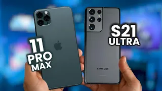 iPhone 11 Pro Max vs Samsung Galaxy S21 Ultra en 2024 ¿Cuál Comprar?