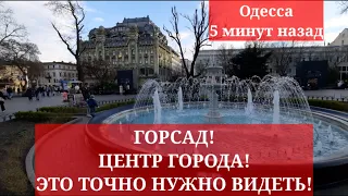 Одесса 5 минут назад. ГОРСАД! ЦЕНТР ГОРОДА! ЭТО ТОЧНО НУЖНО ВИДЕТЬ!