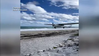 Video shows Cessna's beach emergency landing in Dania Beach