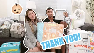 OPENING OUR GENDER REVEAL GIFTS! *thank you*