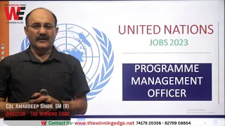 UNITED NATIONS - PROGRAMME MANAGEMENT Jobs and Vacancies in The United Nations | UN Jobs 2023