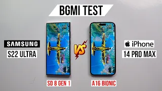 iPhone 14 Pro Max vs Samsung S22 Ultra Pubg Test, Heating and Battery Test | Shocked 😱