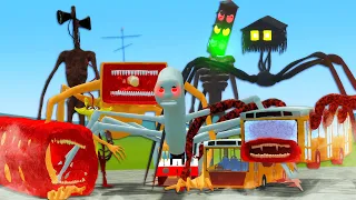 ALL EPISODES MONSTERS CHOO CHOO CHARLES, CURSED THOMAS, HOUSE HEAD, SIREN HEAD In Garry's Mod!!!