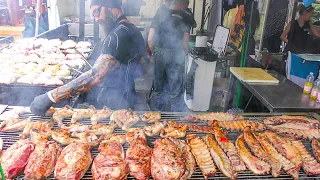 Best of European Grills on the Road. Ribs, Pork, Huge Steaks and more Meat. Italy Street Food Event