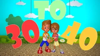 The Numbers Song - Learn To Count from 30 to 40 - Number Rhymes For Children