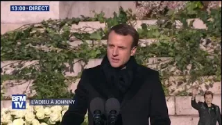 Macron sur Johnny: "Pour beaucoup, il est devenu une présence indispensable, un ami, un frère"