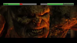 Hulk vs Abomination   with healthbars