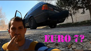 BMW e34 525 TDS Touring | Straight pipe exhaust sound and Car Review | Diesel Power