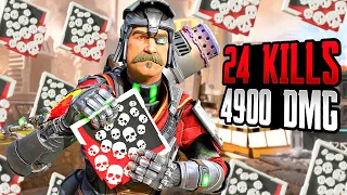 FUSE 24 KILLS & 4900 DMG IN EPIC GAME (Apex Legends Gameplay)