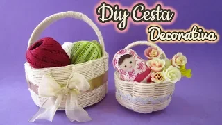 DIY cestinha feita de pote plástico / garrafa pet