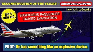 Suspicious passenger caused evacuation after landing | New York LaGuardia, ATC