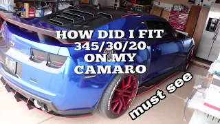 How Did I Fit 345/30/20 Tires on my Camaro!