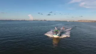 DOWNTOWN MIAMI WAKEBOARDING! PHANTOM 4 EDITION