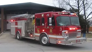 Tulsa Fire Department Engine 3 Responding from Station (HORN!)