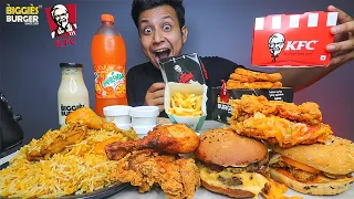 Chicken Biryani with KFC Double Down, Fried Chicken, Zinger Pro Burger, Smoky Red & Lamb Burger