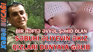 XƏBƏR BUCAĞI  - Bir həftə əvvəl şəhid olan! Səbuhi Əliyevin əkiz qızları dünyaya gəlib