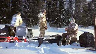 3 ДНЯ В ЛЕСУ / ПРОБИВАЕМСЯ В МОРОЗ К ТАЕЖНОЙ РЕКЕ / ЛОВИМ ЩУКУ В ОМУТАХ / Часть 1