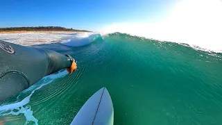 SURFING A SICK BEACH BREAK | CLEAN TURNS FLOATERS AND CARVES | POV SURF (Raw)